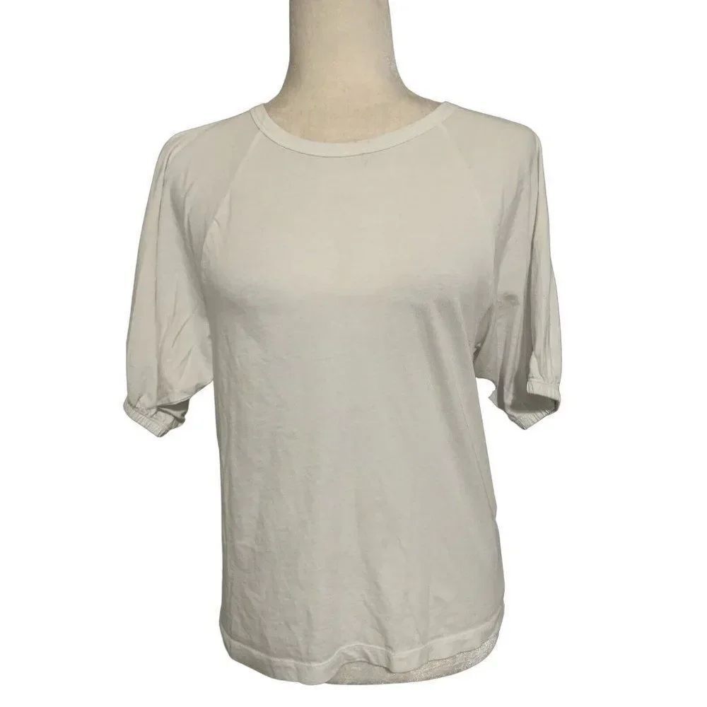 j crewĀ womens solid white crew neck shortāsleeve top t shirtāsmall